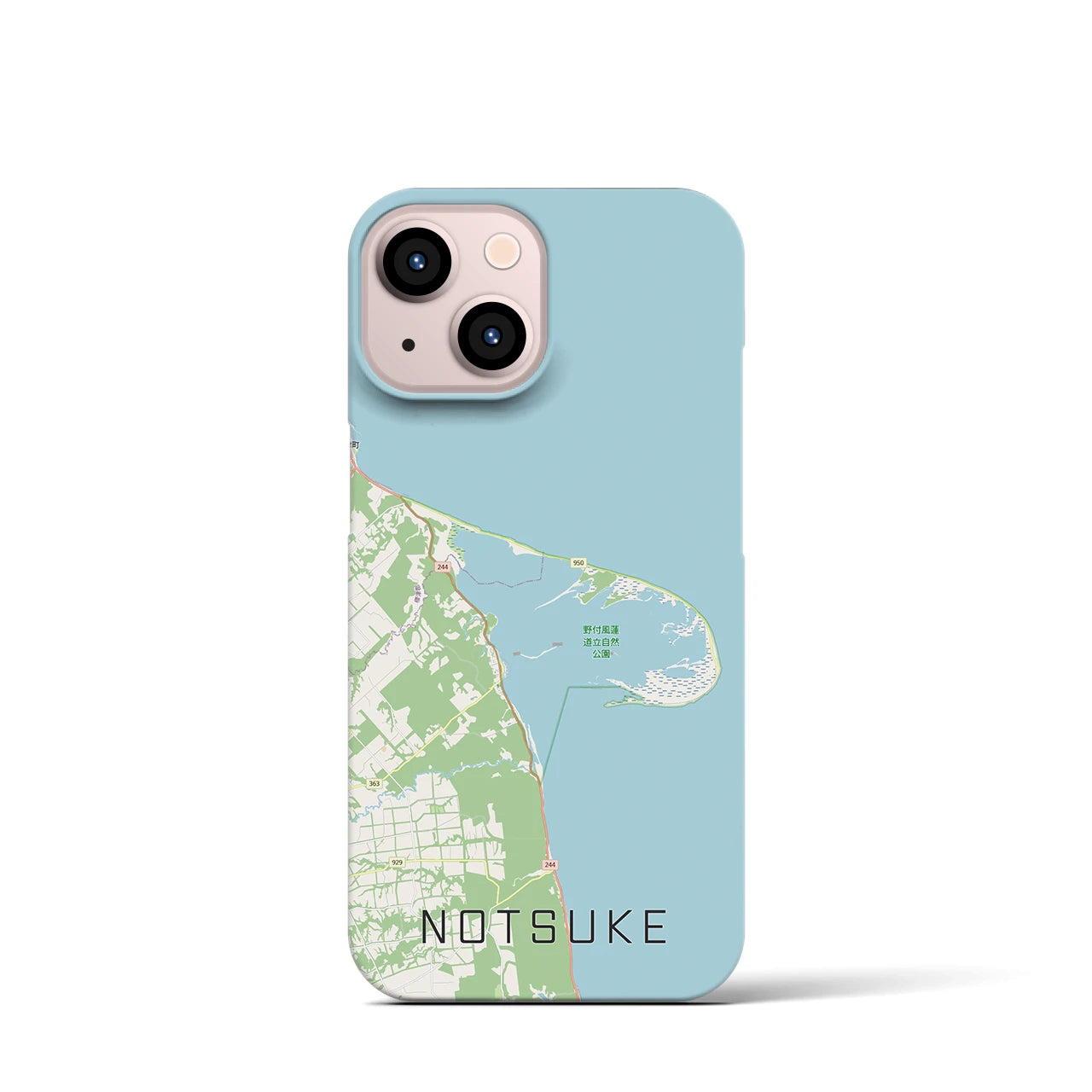 【野付(北海道)】地図柄iPhoneケース(バックカバータイプ)