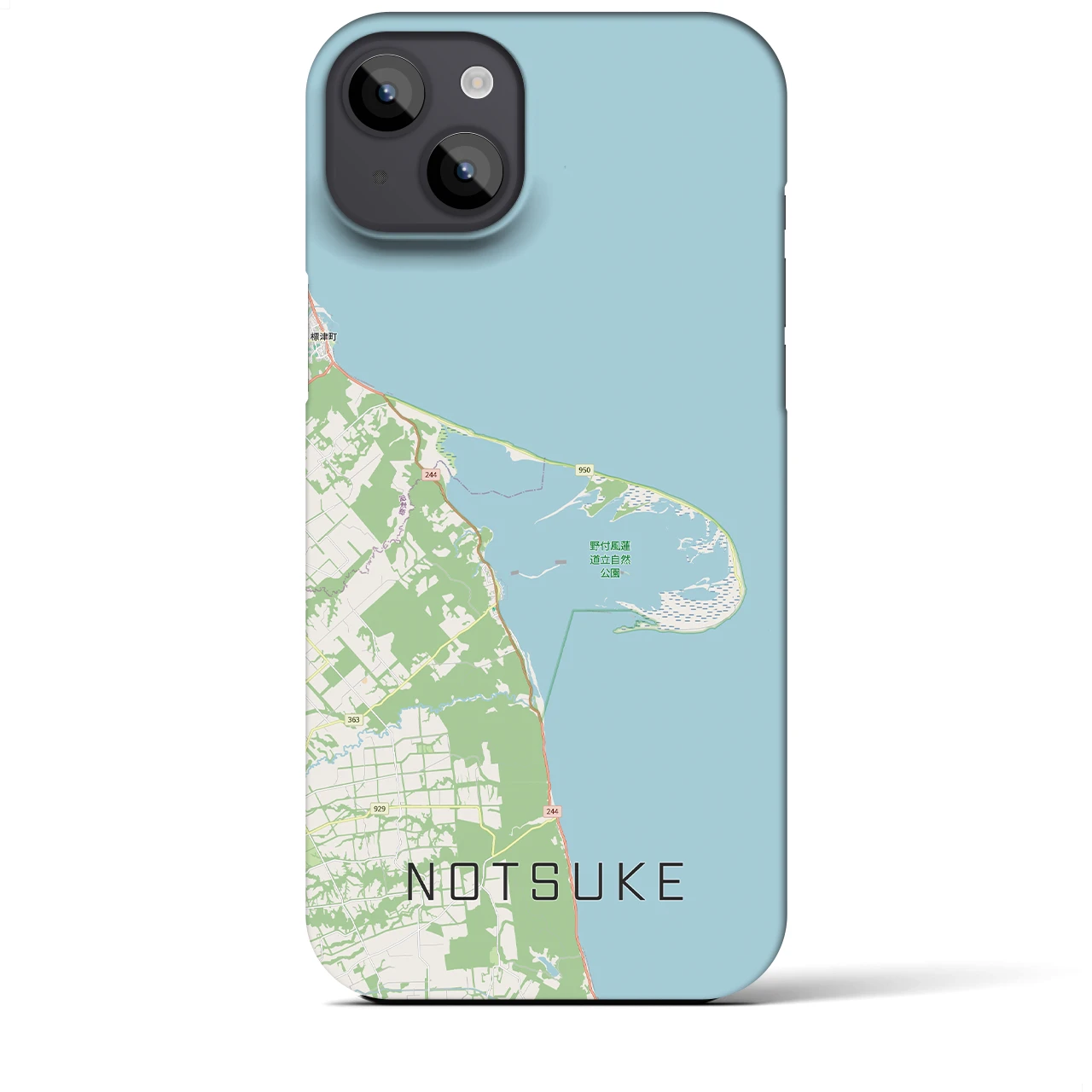 【野付(北海道)】地図柄iPhoneケース(バックカバータイプ)