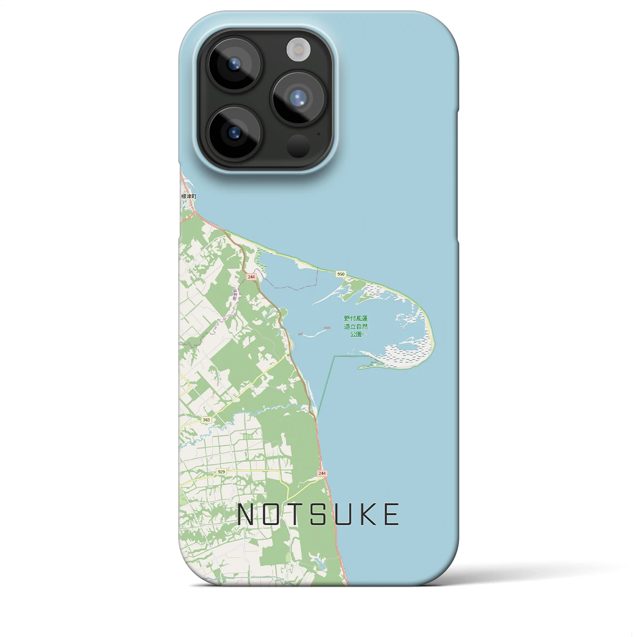 【野付(北海道)】地図柄iPhoneケース(バックカバータイプ)