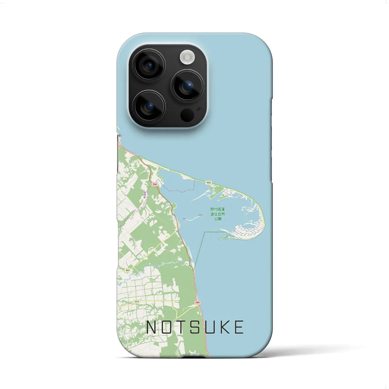 【野付(北海道)】地図柄iPhoneケース(バックカバータイプ)