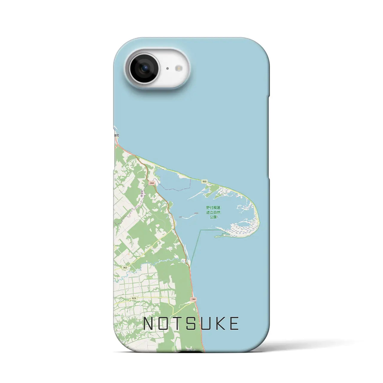 【野付(北海道)】地図柄iPhoneケース(バックカバータイプ)