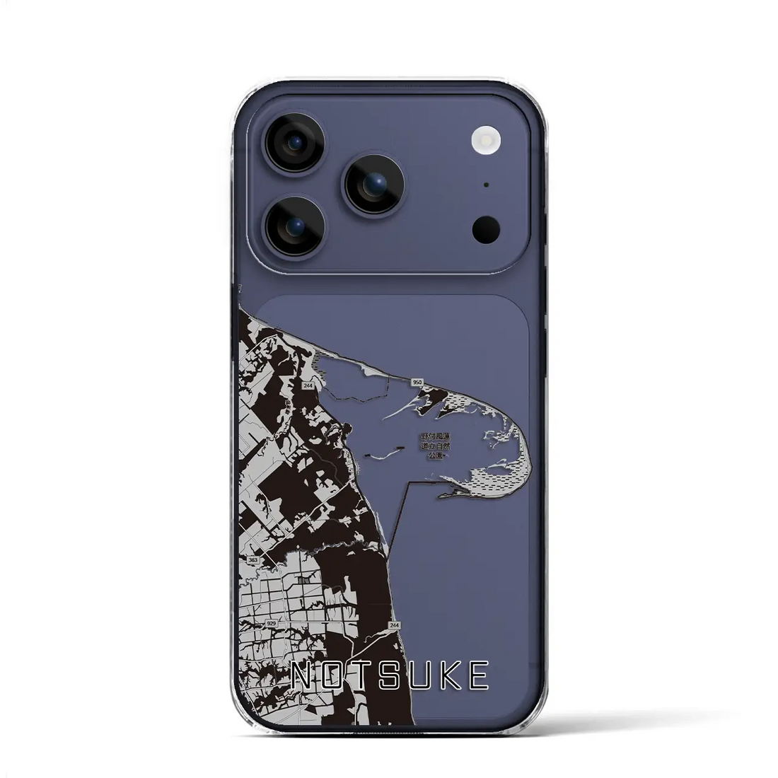 【野付(北海道)】地図柄iPhoneケース(クリアタイプ)
