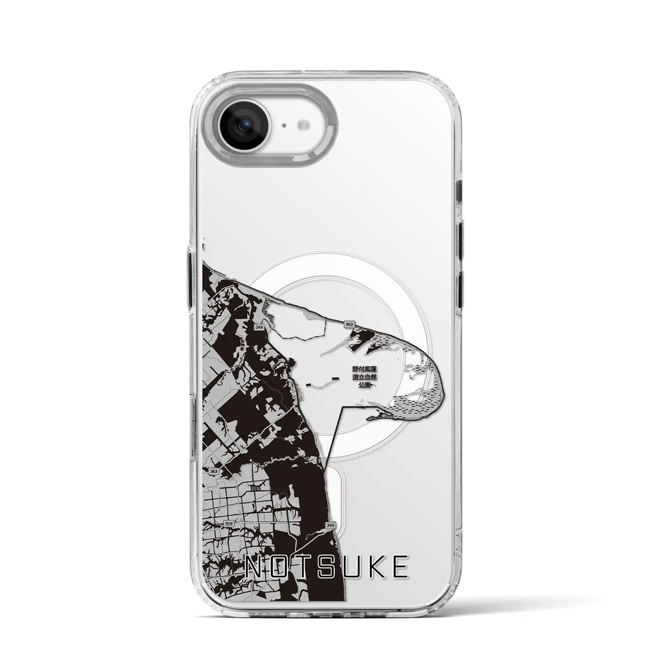 【野付(北海道)】地図柄iPhoneケース(MagSafeタイプ)
