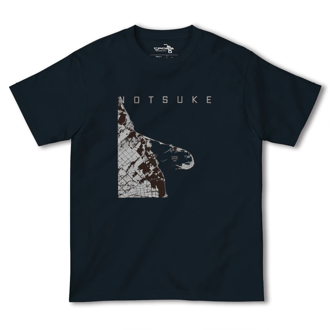 【野付(北海道)】地図柄ヘビーウェイトTシャツ