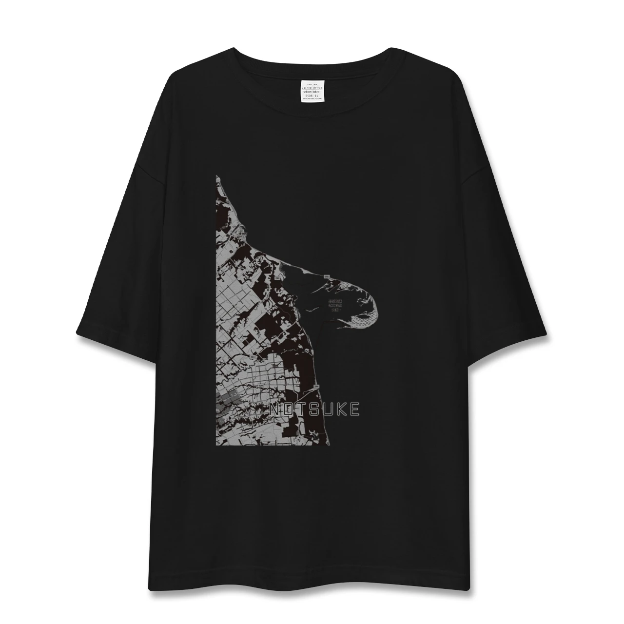 【野付(北海道)】地図柄ビッグシルエットTシャツ