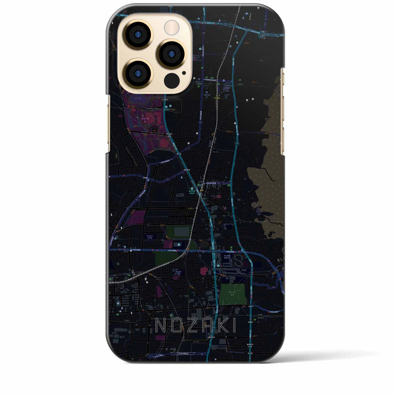 【野崎(大阪府)】地図柄iPhoneケース(バックカバータイプ)