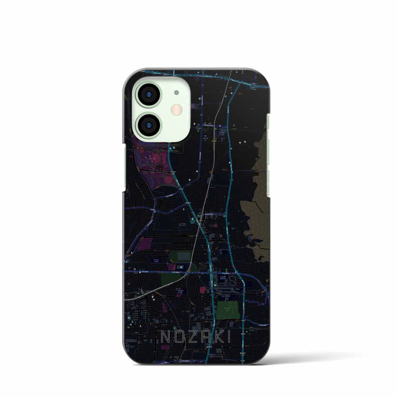 【野崎(大阪府)】地図柄iPhoneケース(バックカバータイプ)
