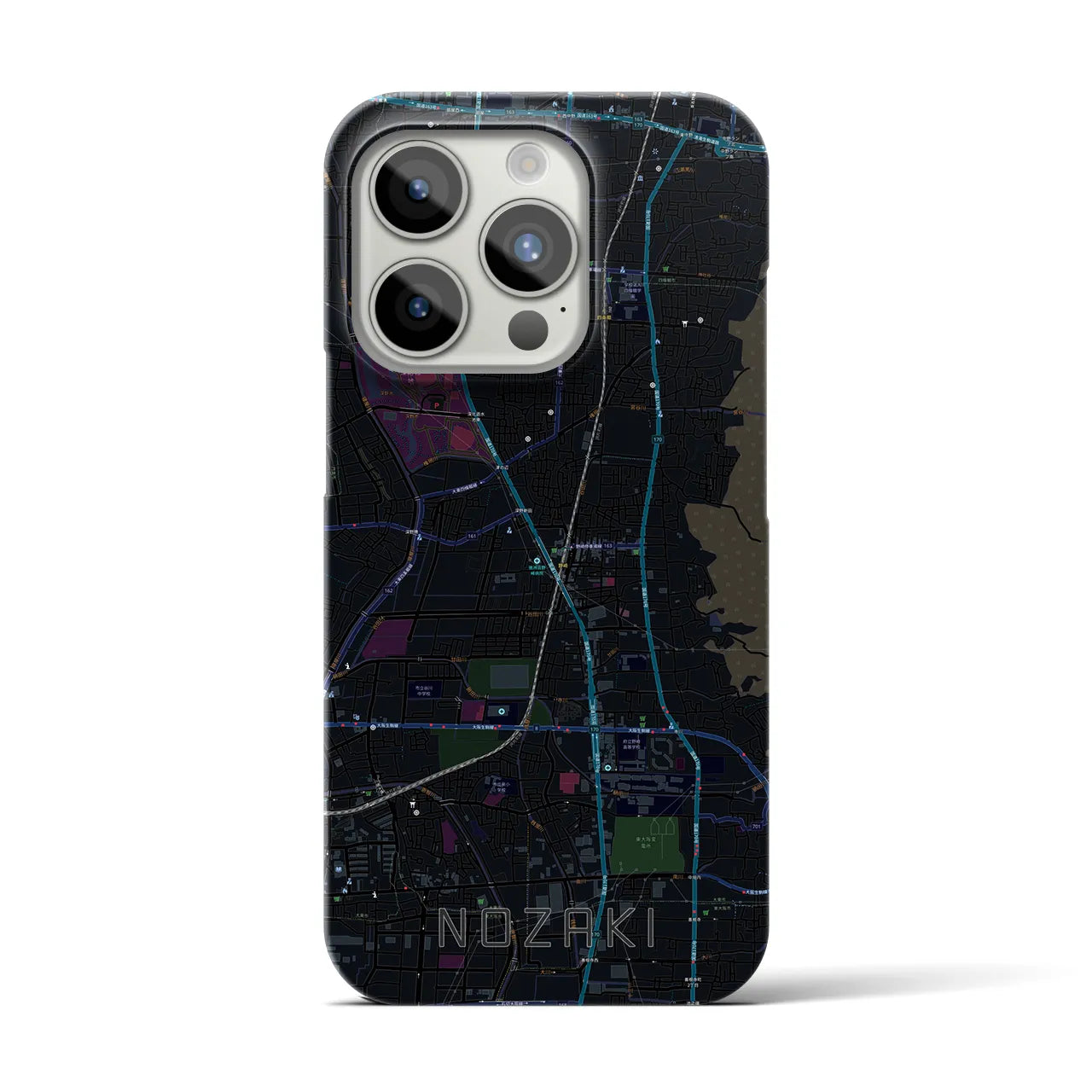 【野崎(大阪府)】地図柄iPhoneケース(バックカバータイプ)