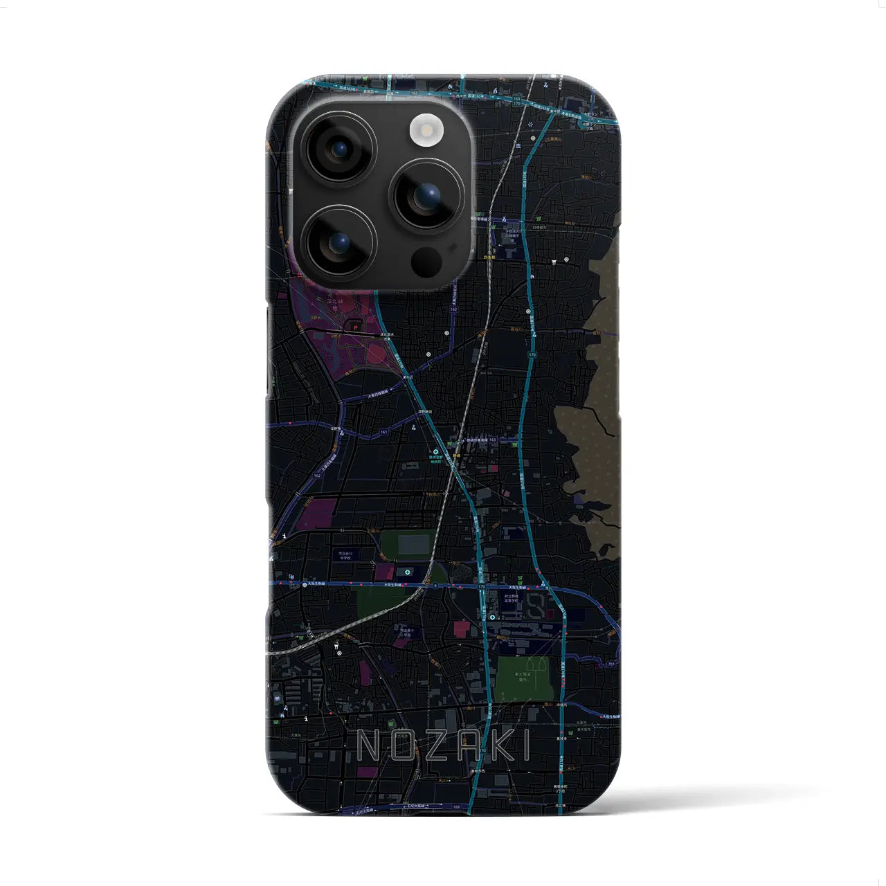 【野崎(大阪府)】地図柄iPhoneケース(バックカバータイプ)