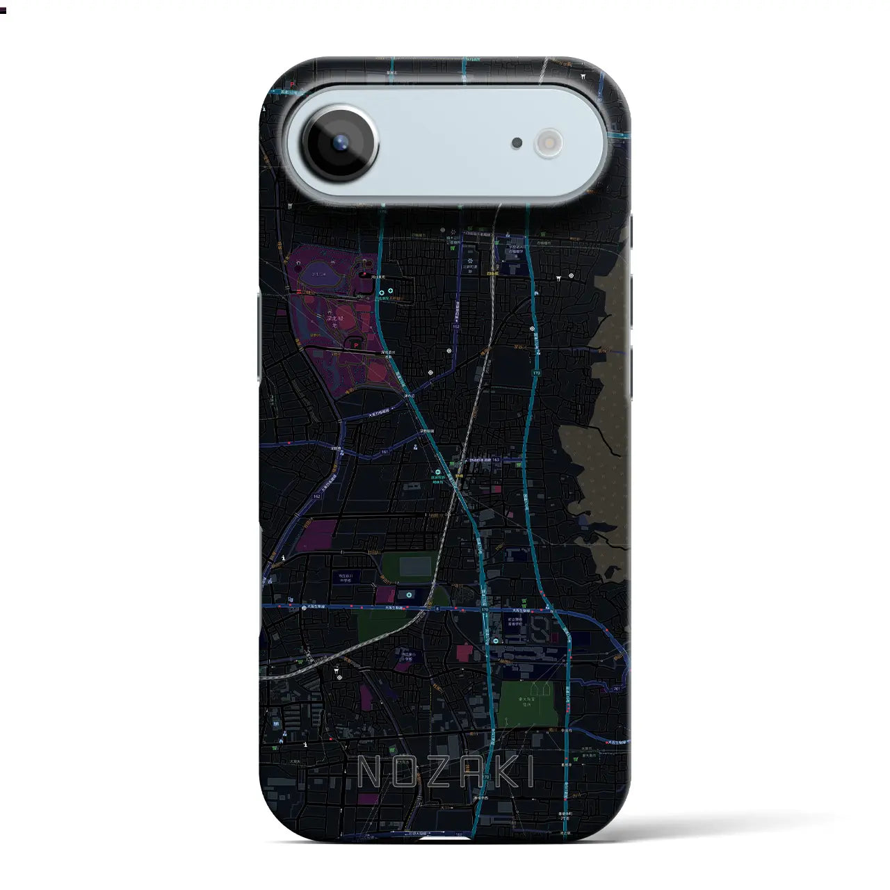 【野崎(大阪府)】地図柄iPhoneケース(バックカバータイプ)