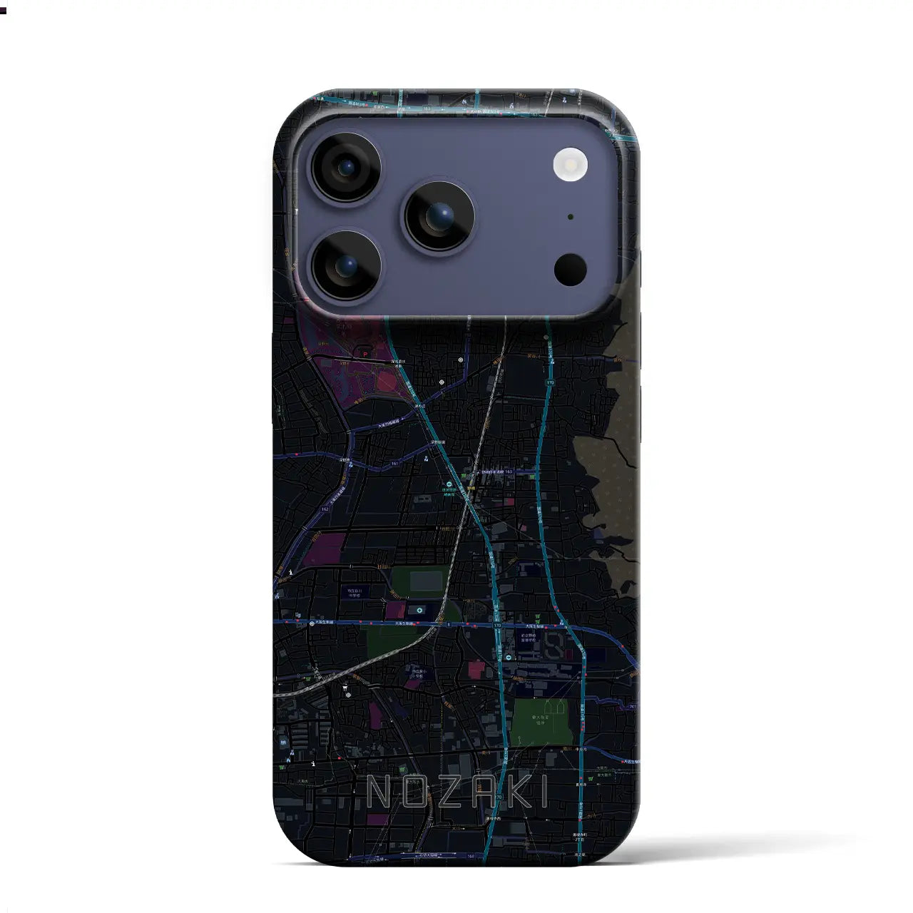 【野崎(大阪府)】地図柄iPhoneケース(バックカバータイプ)