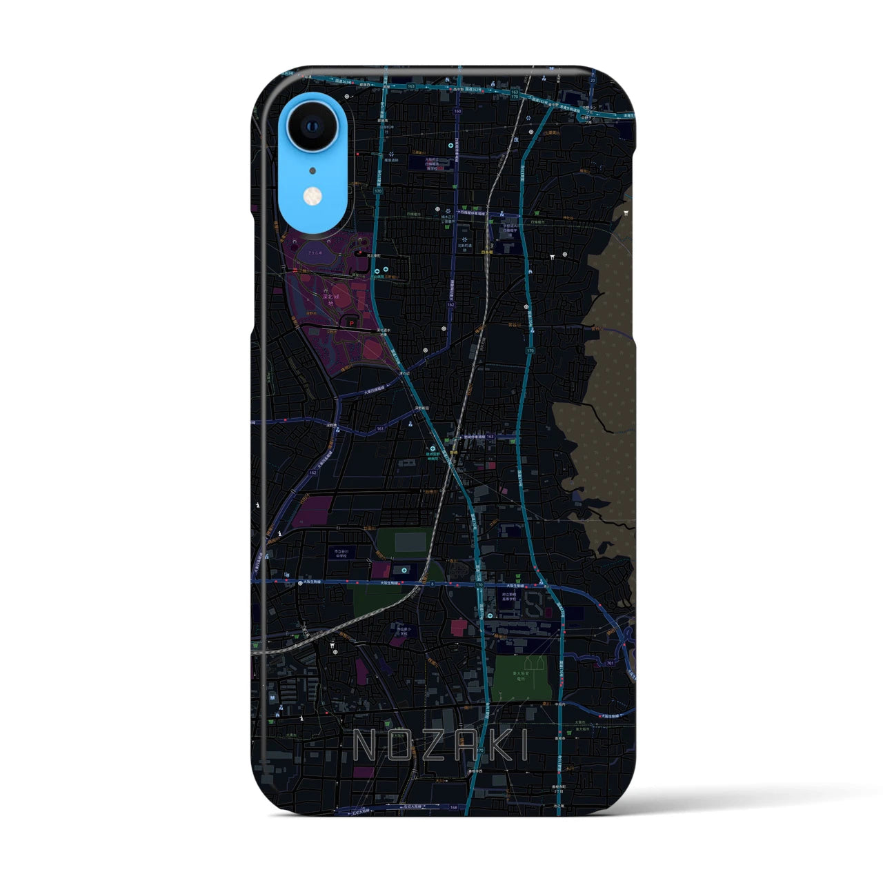【野崎(大阪府)】地図柄iPhoneケース(バックカバータイプ)