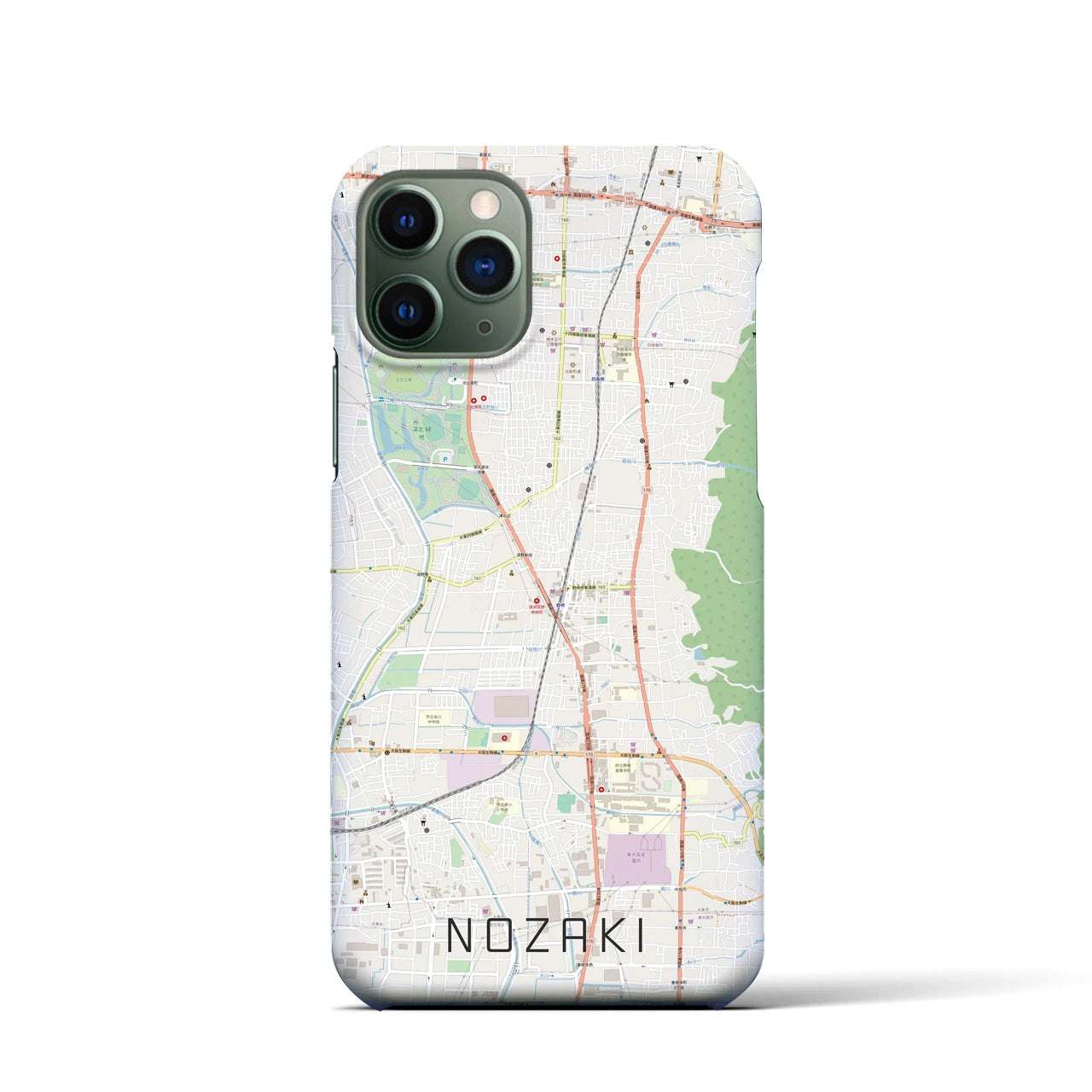 【野崎(大阪府)】地図柄iPhoneケース(バックカバータイプ)