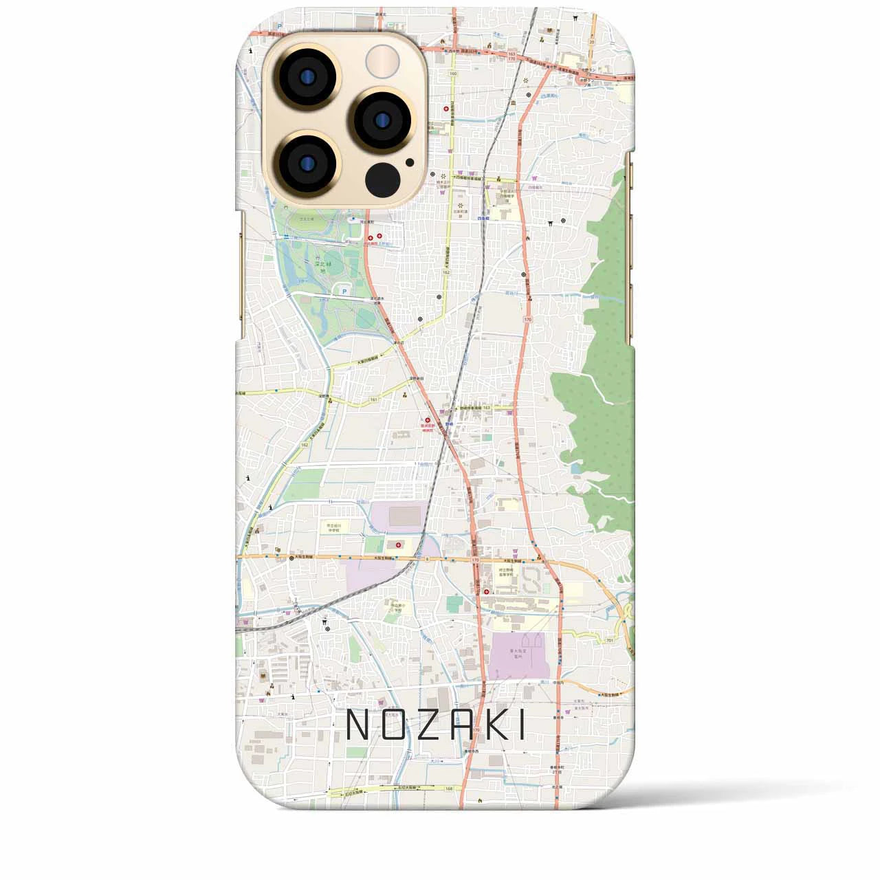 【野崎(大阪府)】地図柄iPhoneケース(バックカバータイプ)