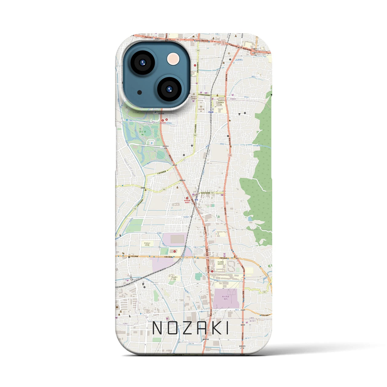 【野崎(大阪府)】地図柄iPhoneケース(バックカバータイプ)
