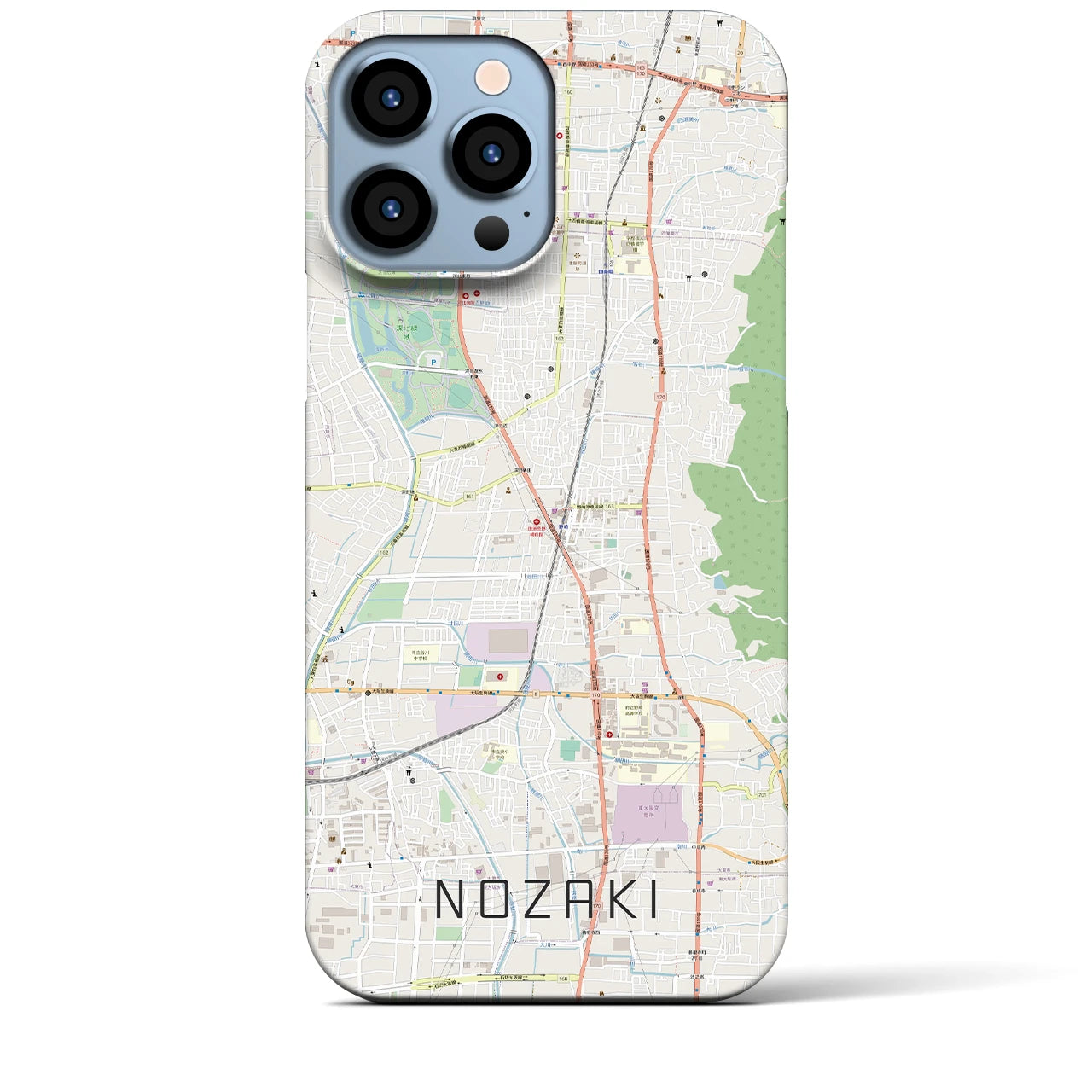 【野崎(大阪府)】地図柄iPhoneケース(バックカバータイプ)