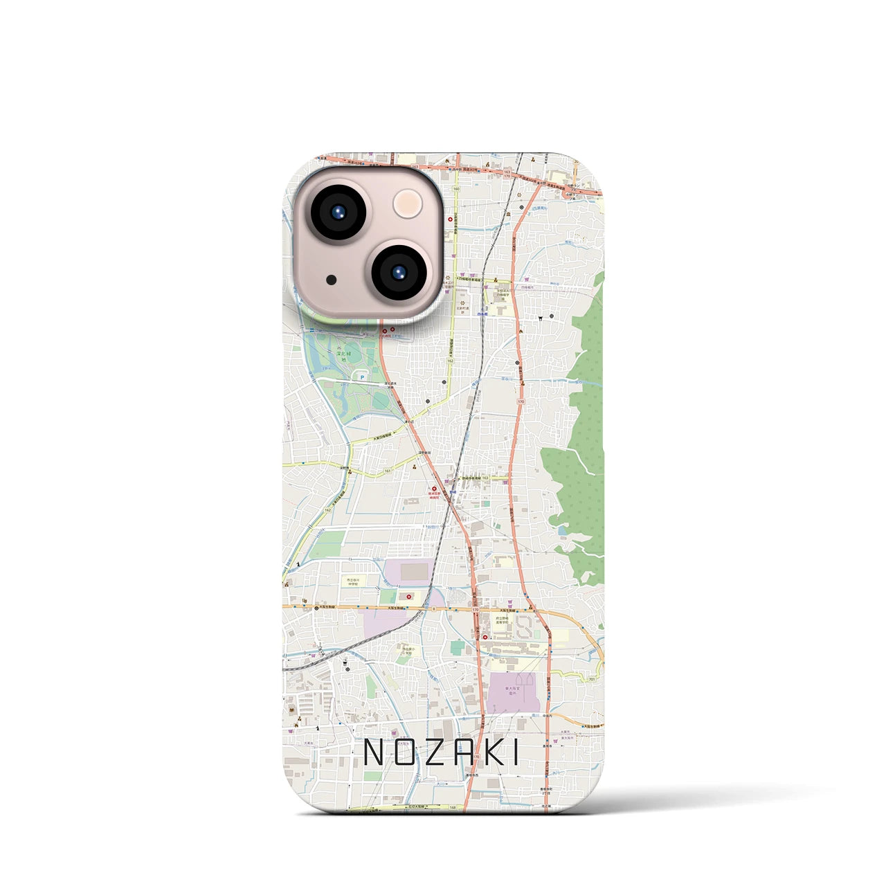 【野崎(大阪府)】地図柄iPhoneケース(バックカバータイプ)