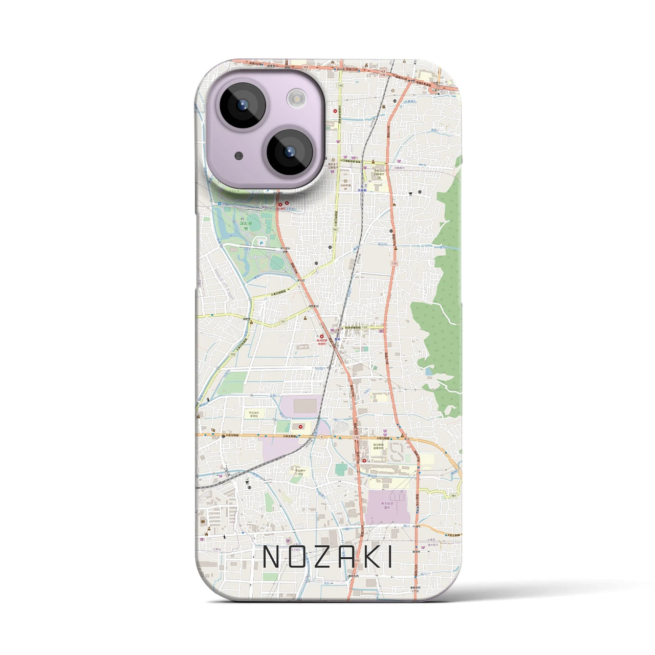 【野崎(大阪府)】地図柄iPhoneケース(バックカバータイプ)