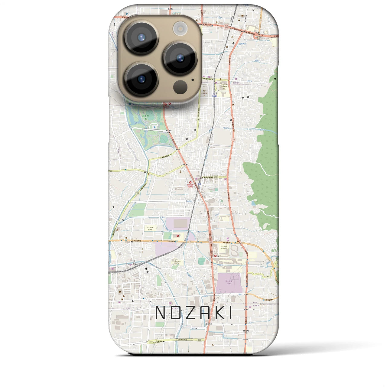 【野崎(大阪府)】地図柄iPhoneケース(バックカバータイプ)