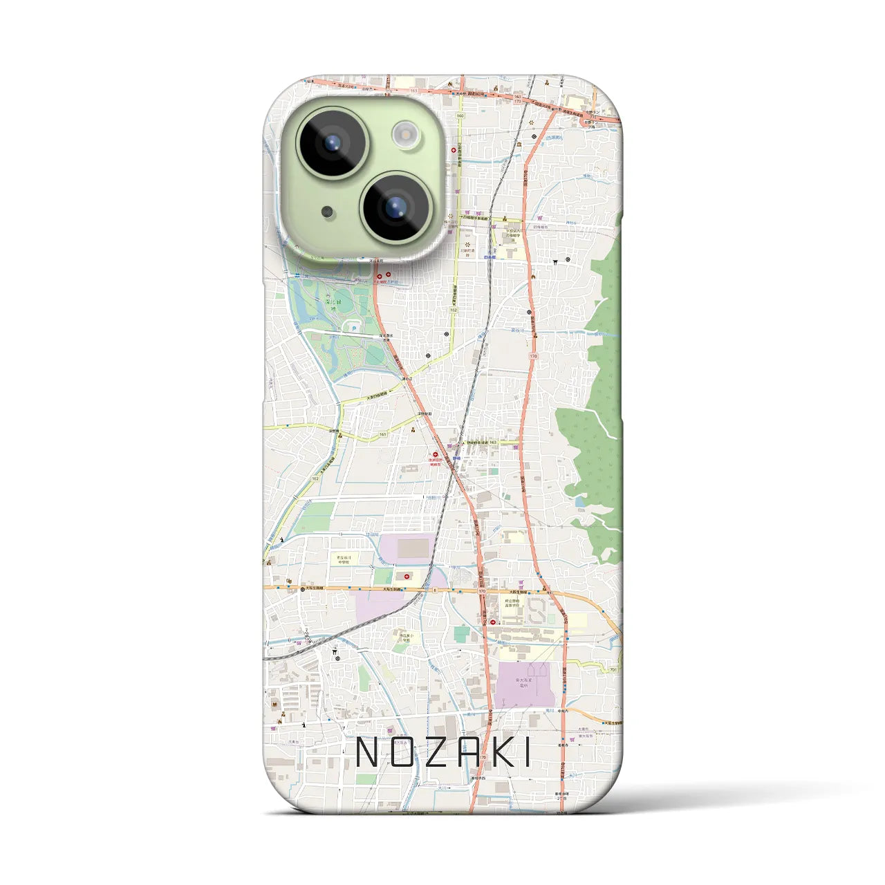 【野崎(大阪府)】地図柄iPhoneケース(バックカバータイプ)