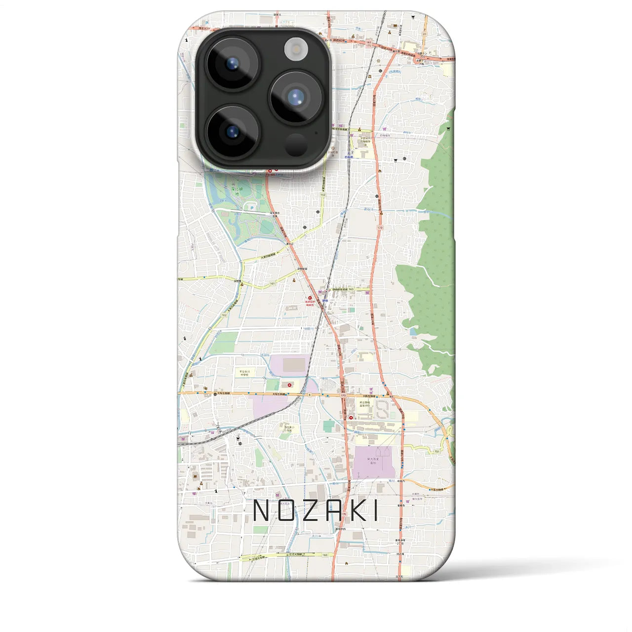 【野崎(大阪府)】地図柄iPhoneケース(バックカバータイプ)