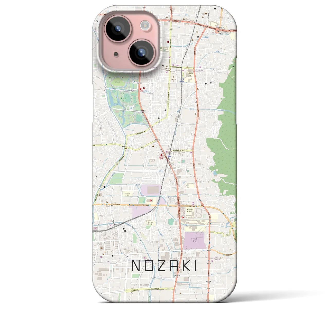 【野崎(大阪府)】地図柄iPhoneケース(バックカバータイプ)