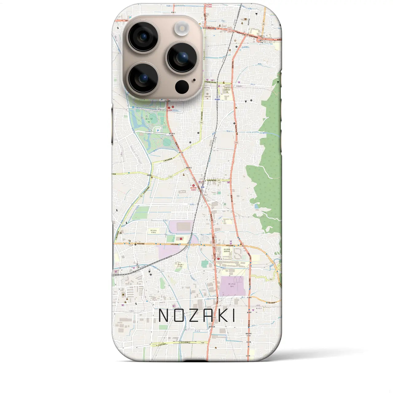 【野崎(大阪府)】地図柄iPhoneケース(バックカバータイプ)