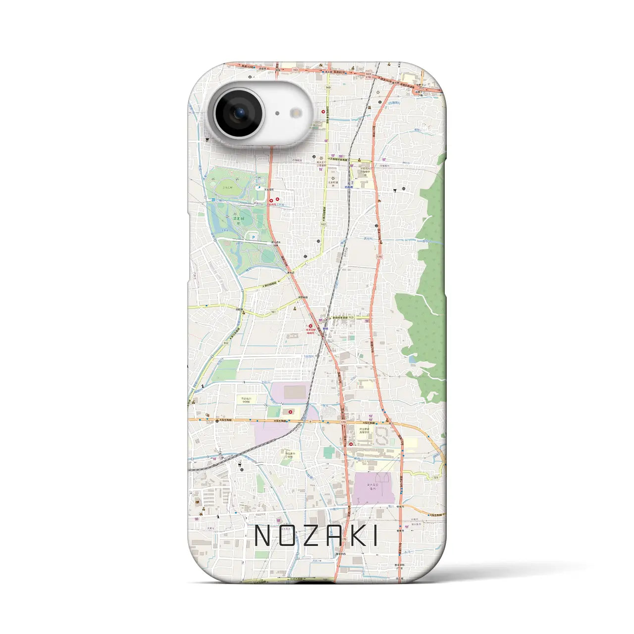 【野崎(大阪府)】地図柄iPhoneケース(バックカバータイプ)