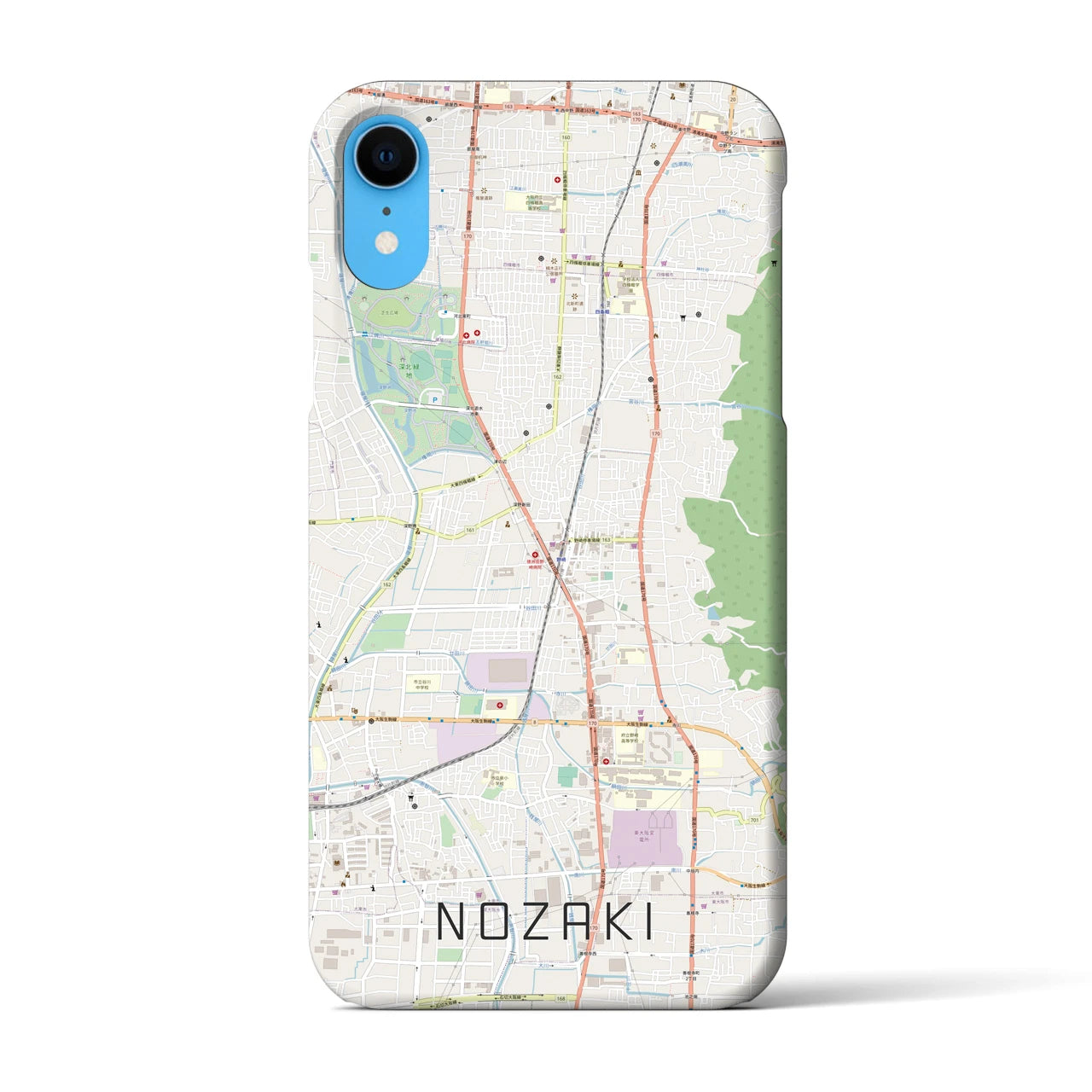 【野崎(大阪府)】地図柄iPhoneケース(バックカバータイプ)