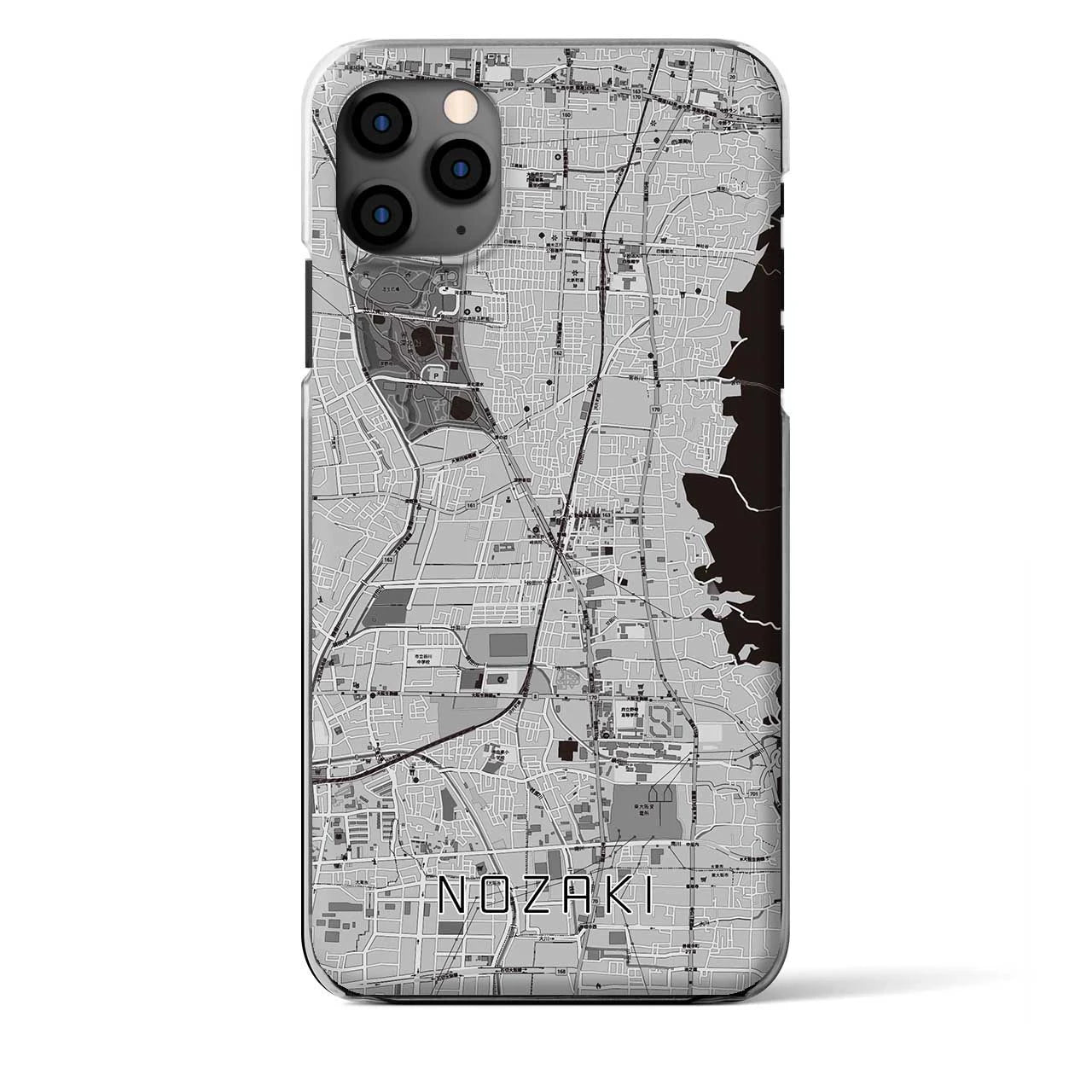 【野崎(大阪府)】地図柄iPhoneケース(クリアタイプ)