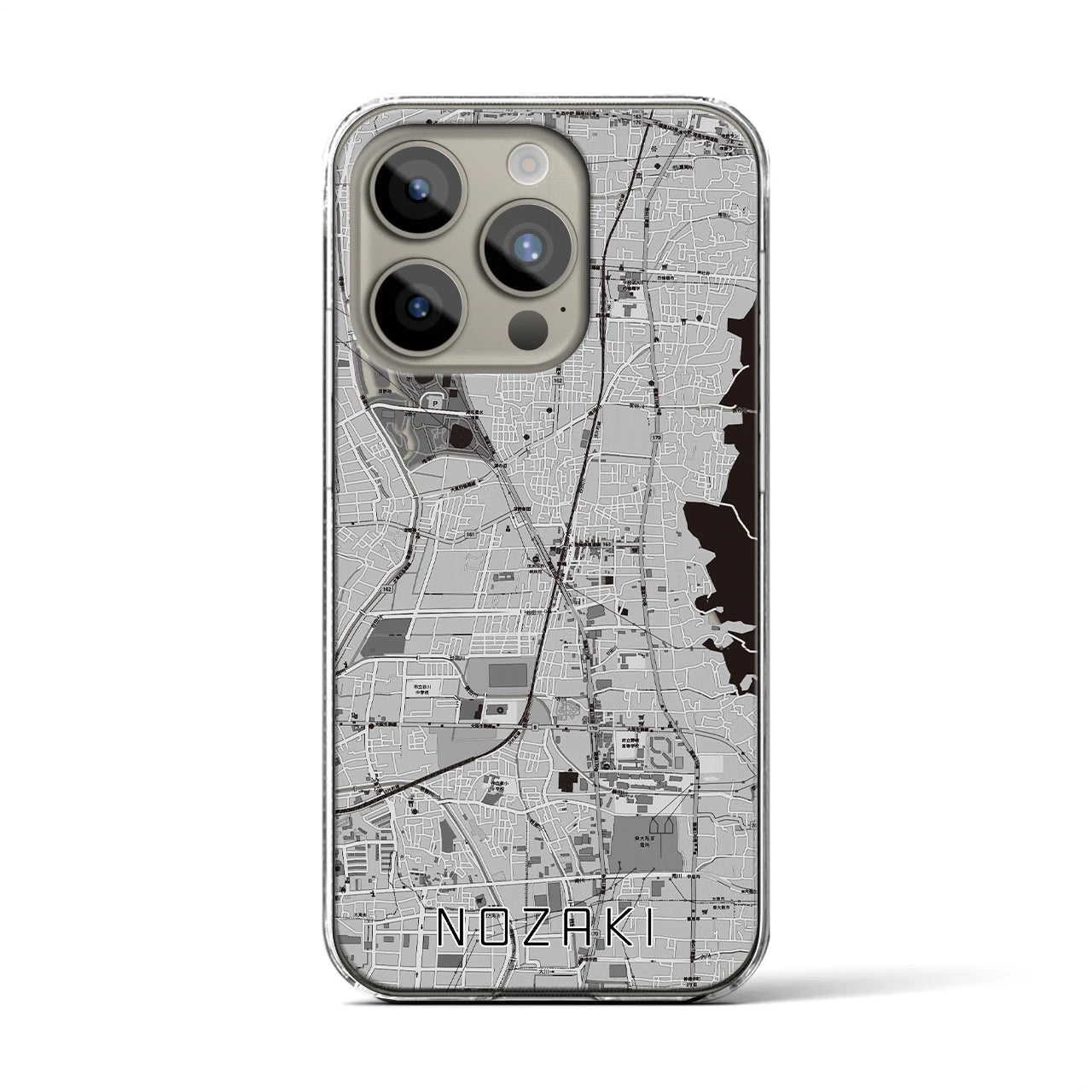 【野崎(大阪府)】地図柄iPhoneケース(クリアタイプ)