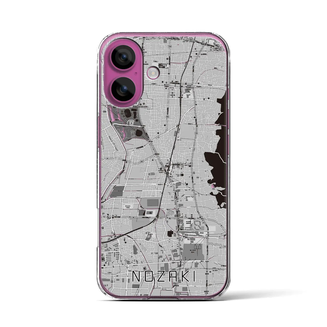 【野崎(大阪府)】地図柄iPhoneケース(クリアタイプ)