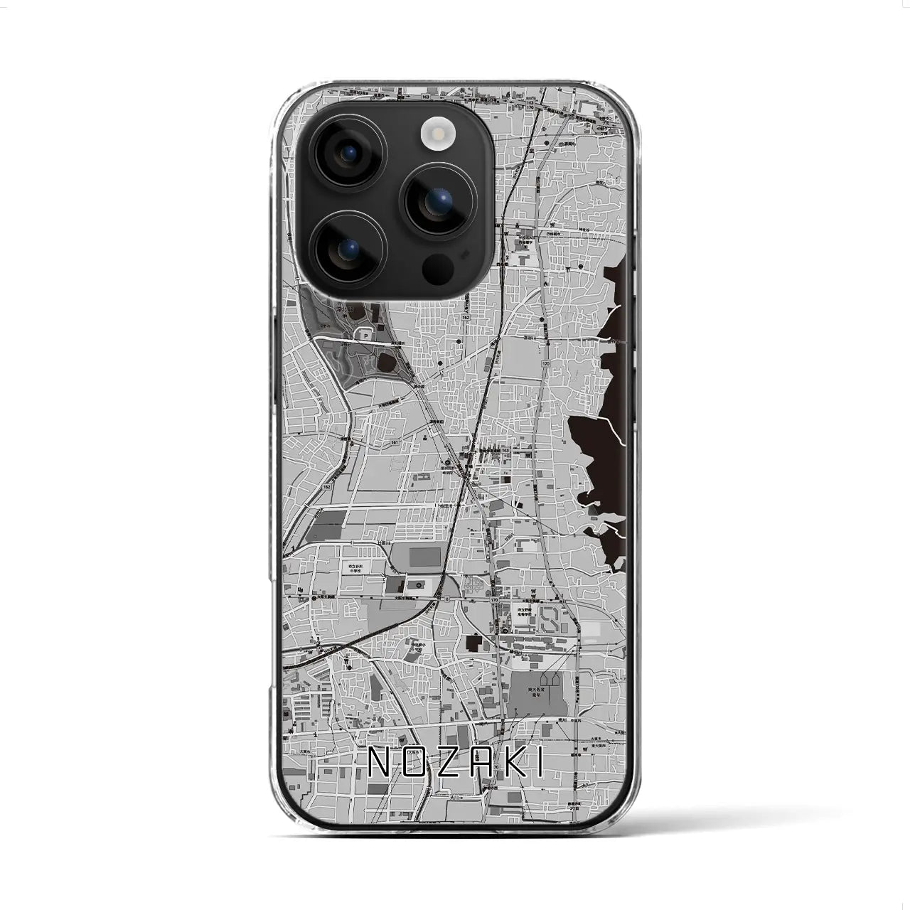 【野崎(大阪府)】地図柄iPhoneケース(クリアタイプ)