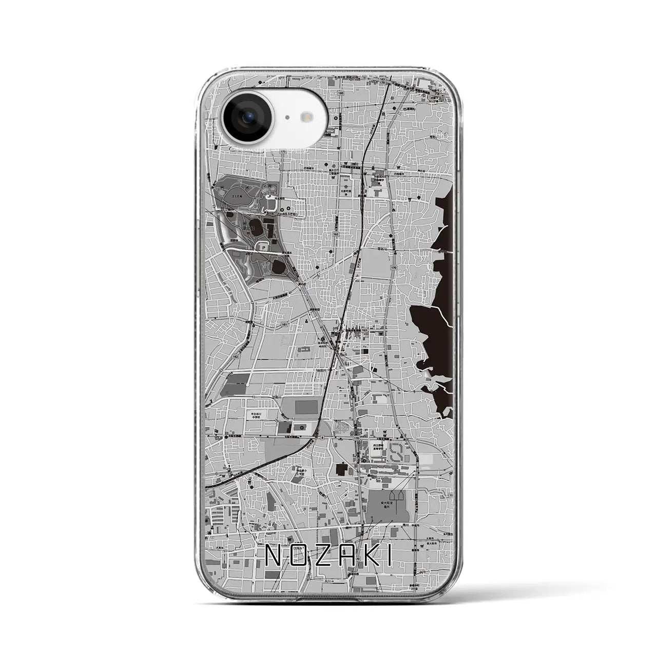 【野崎(大阪府)】地図柄iPhoneケース(クリアタイプ)