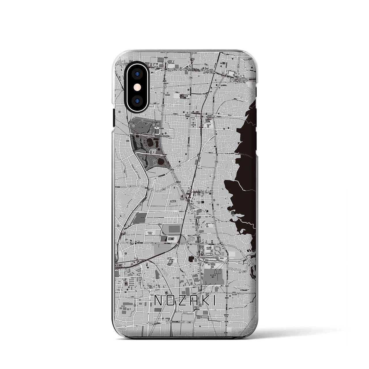 【野崎(大阪府)】地図柄iPhoneケース(クリアタイプ)