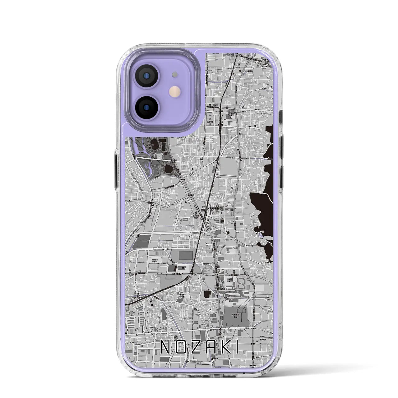 【野崎(大阪府)】地図柄iPhoneケース(MagSafeタイプ)