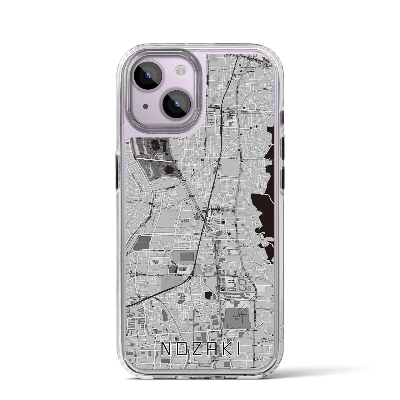【野崎(大阪府)】地図柄iPhoneケース(MagSafeタイプ)