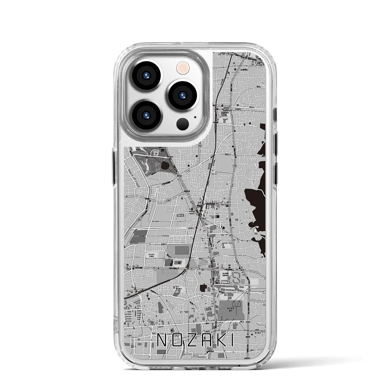 【野崎(大阪府)】地図柄iPhoneケース(MagSafeタイプ)