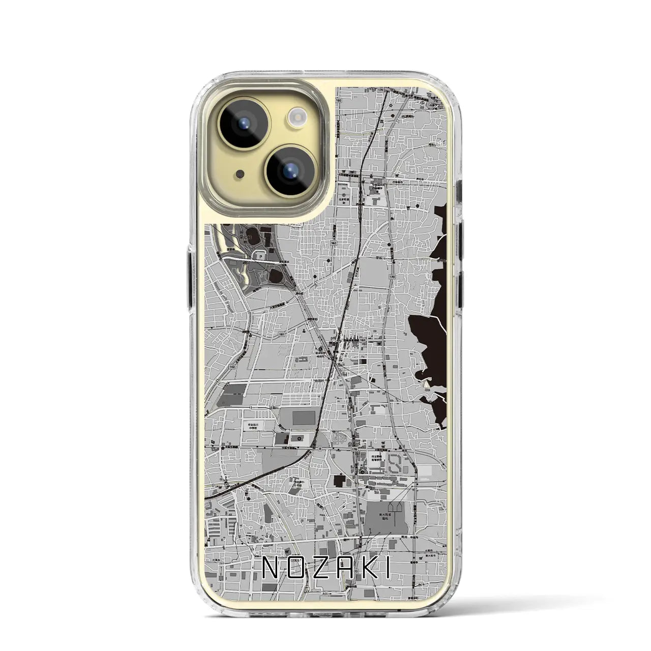【野崎(大阪府)】地図柄iPhoneケース(MagSafeタイプ)