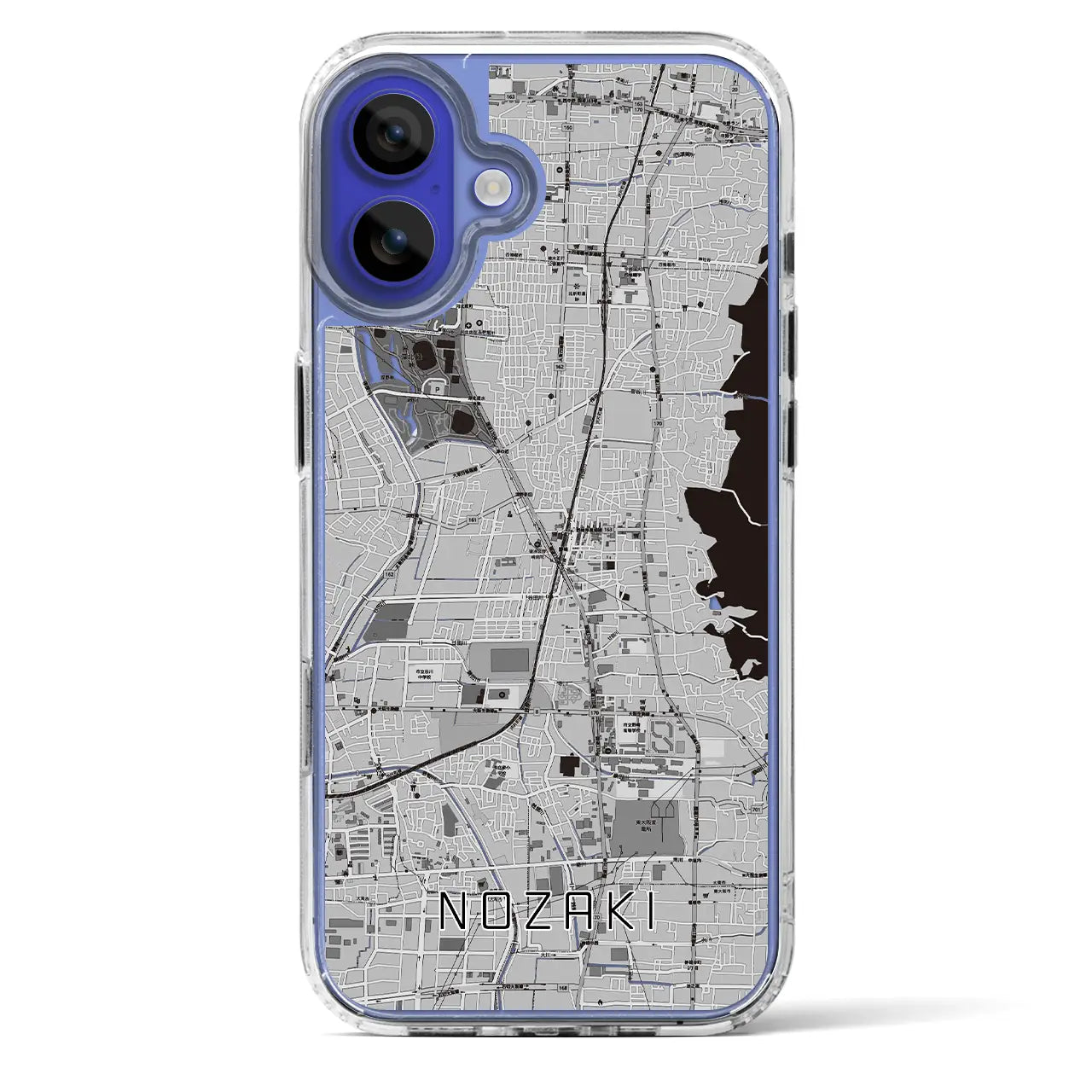 【野崎(大阪府)】地図柄iPhoneケース(MagSafeタイプ)