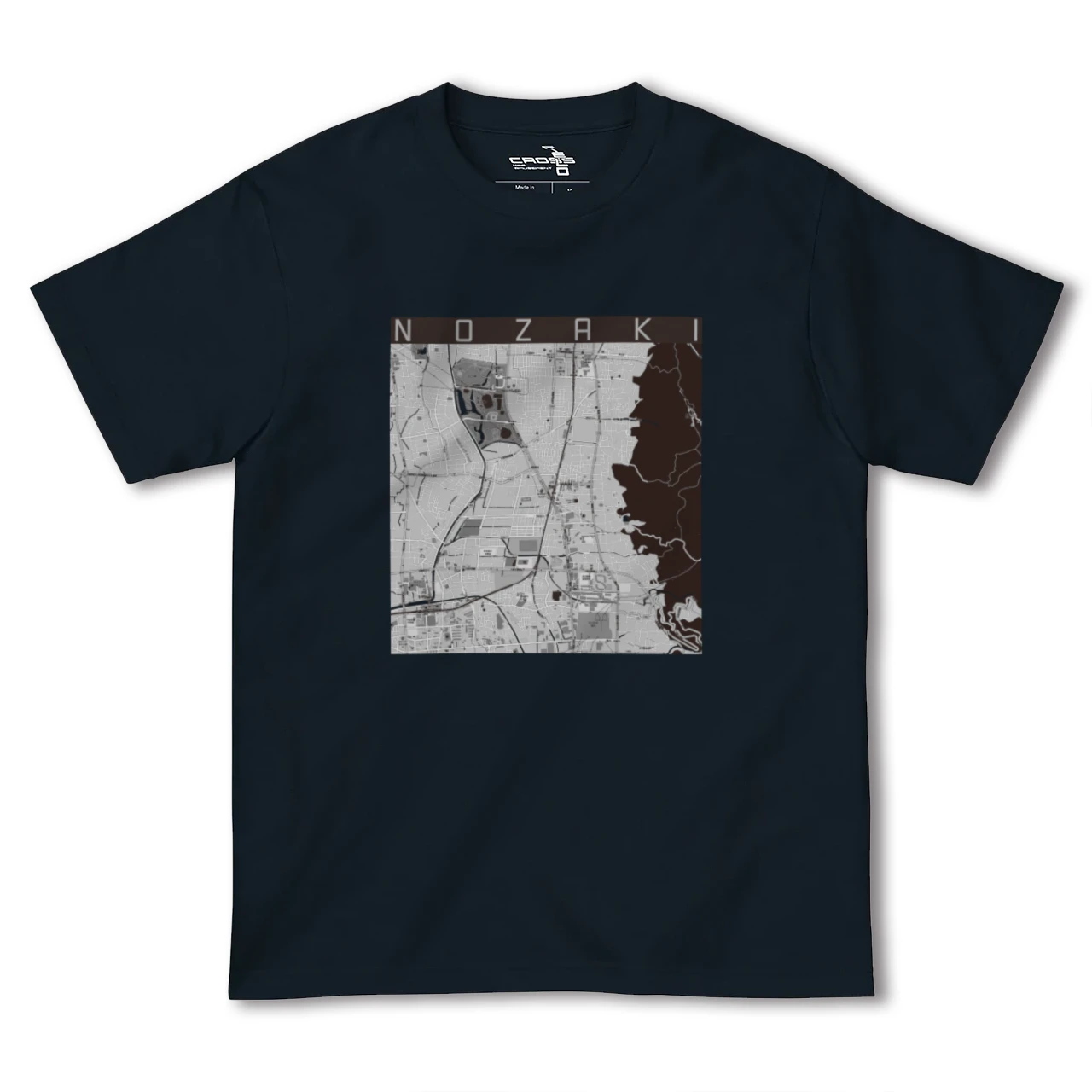 【野崎(大阪府)】地図柄ヘビーウェイトTシャツ