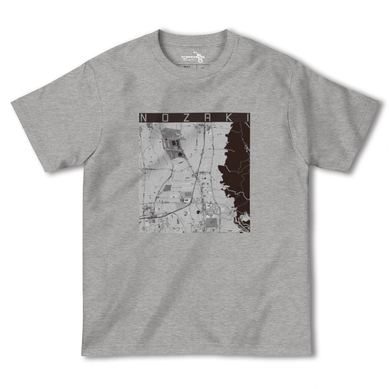 【野崎(大阪府)】地図柄ヘビーウェイトTシャツ