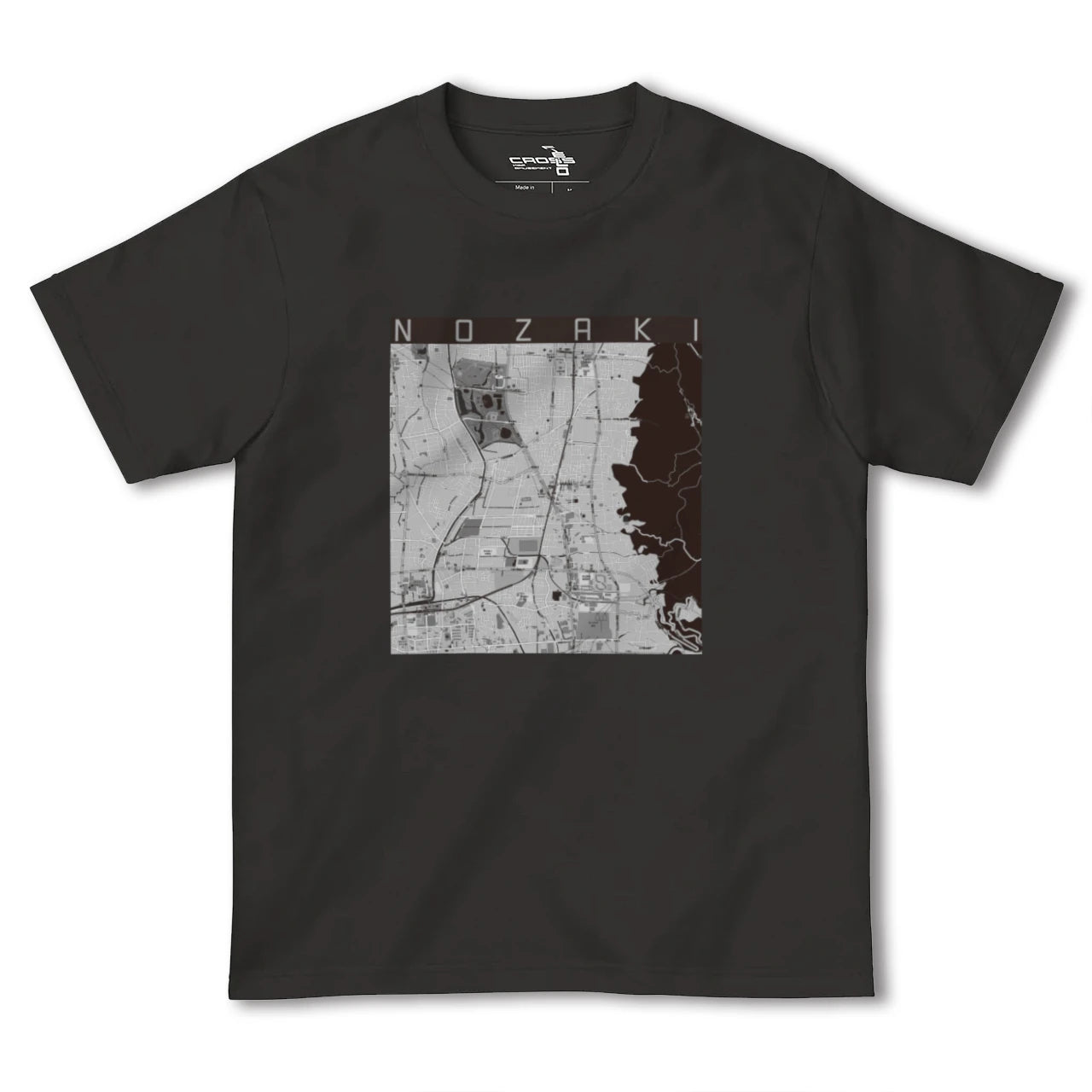 【野崎(大阪府)】地図柄ヘビーウェイトTシャツ