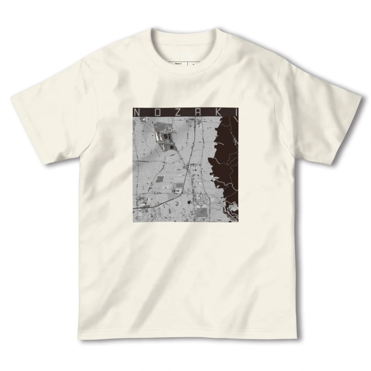 【野崎(大阪府)】地図柄ヘビーウェイトTシャツ