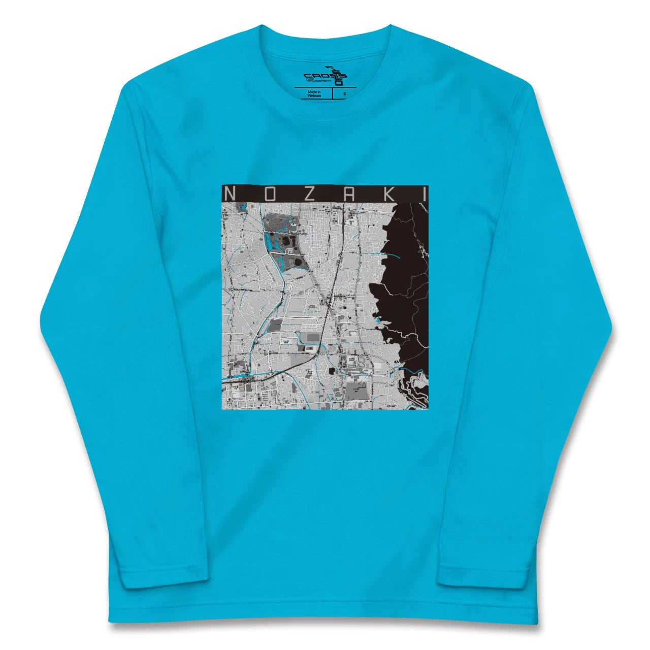 【野崎(大阪府)】地図柄ロングスリーブTシャツ