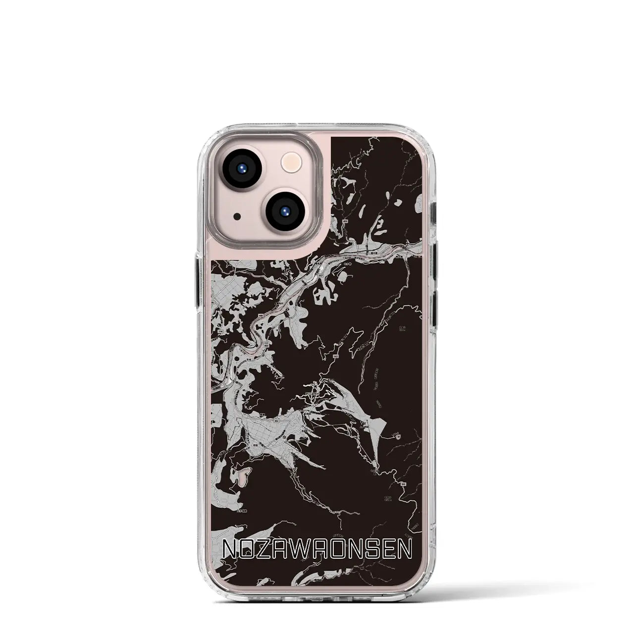 【野沢温泉(長野県)】地図柄iPhoneケース(MagSafeタイプ)