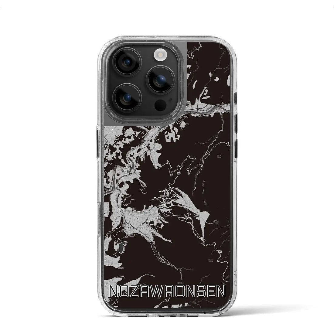 【野沢温泉(長野県)】地図柄iPhoneケース(MagSafeタイプ)