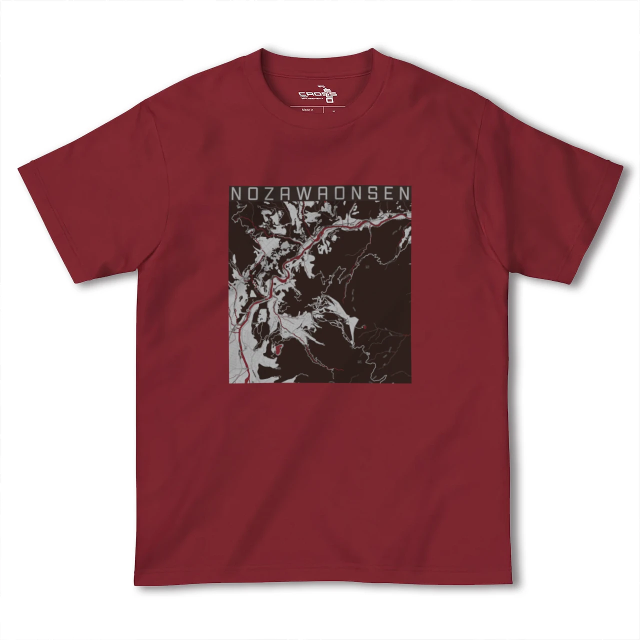 【野沢温泉(長野県)】地図柄ヘビーウェイトTシャツ