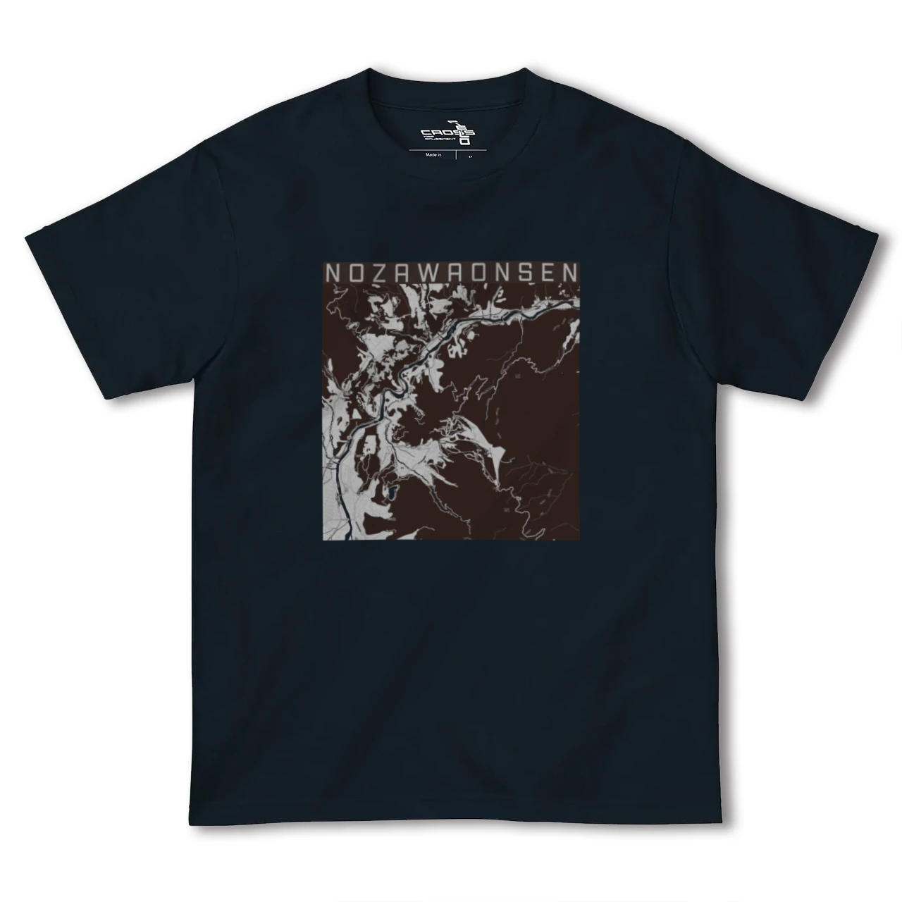 【野沢温泉(長野県)】地図柄ヘビーウェイトTシャツ
