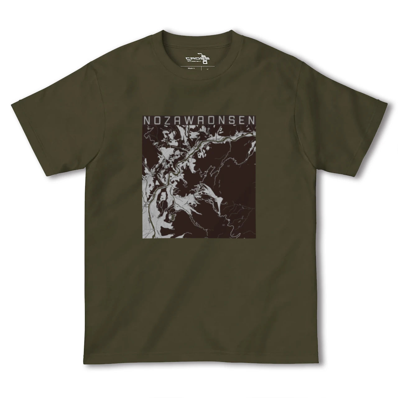 【野沢温泉(長野県)】地図柄ヘビーウェイトTシャツ